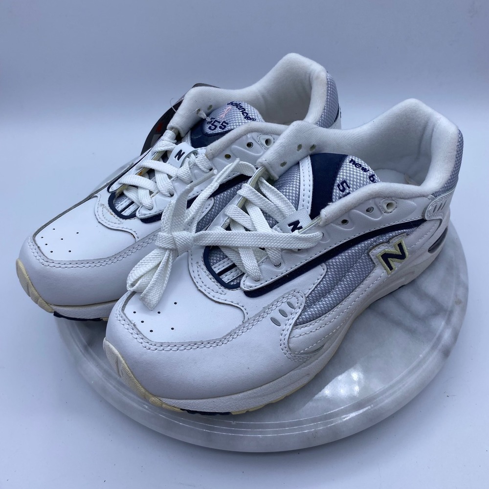 New Balance Womens 6.5 Walking Shoes White Silver 555 Pink Ribbon WW555WN